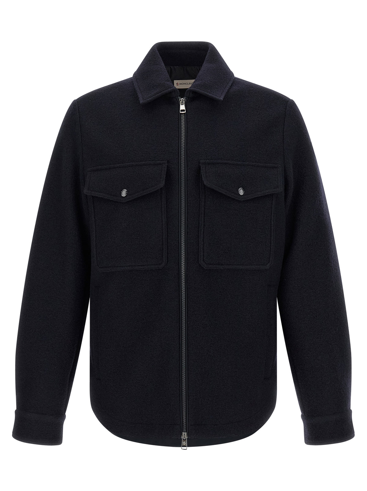 Blouse Moncler bleue en laine vierge