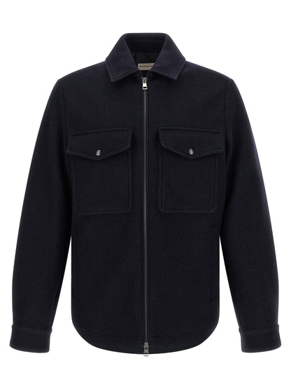 Blouse Moncler bleue en laine vierge