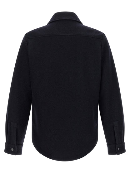 Blouse Moncler bleue en laine vierge