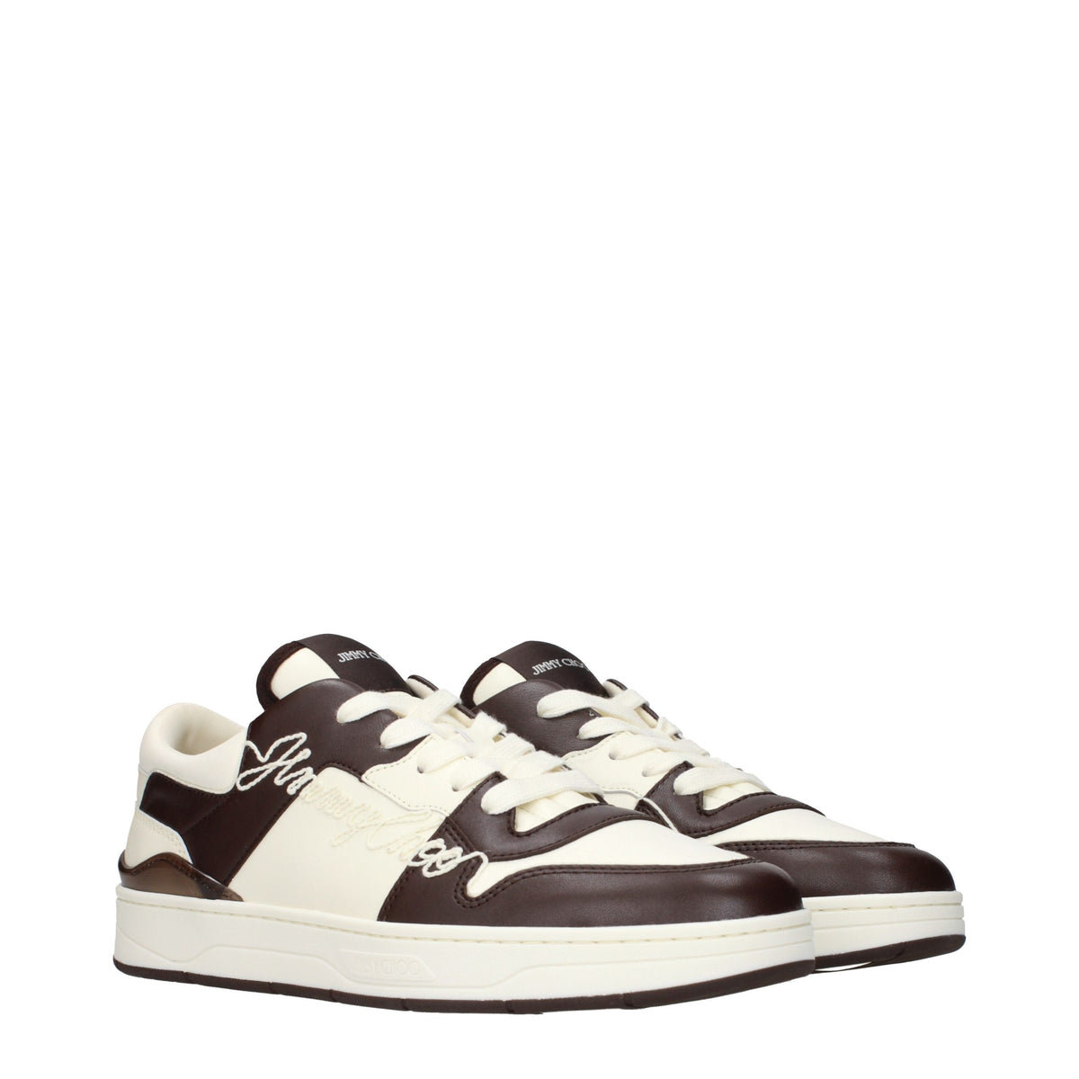 Baskets basses Jimmy Choo en cuir beige