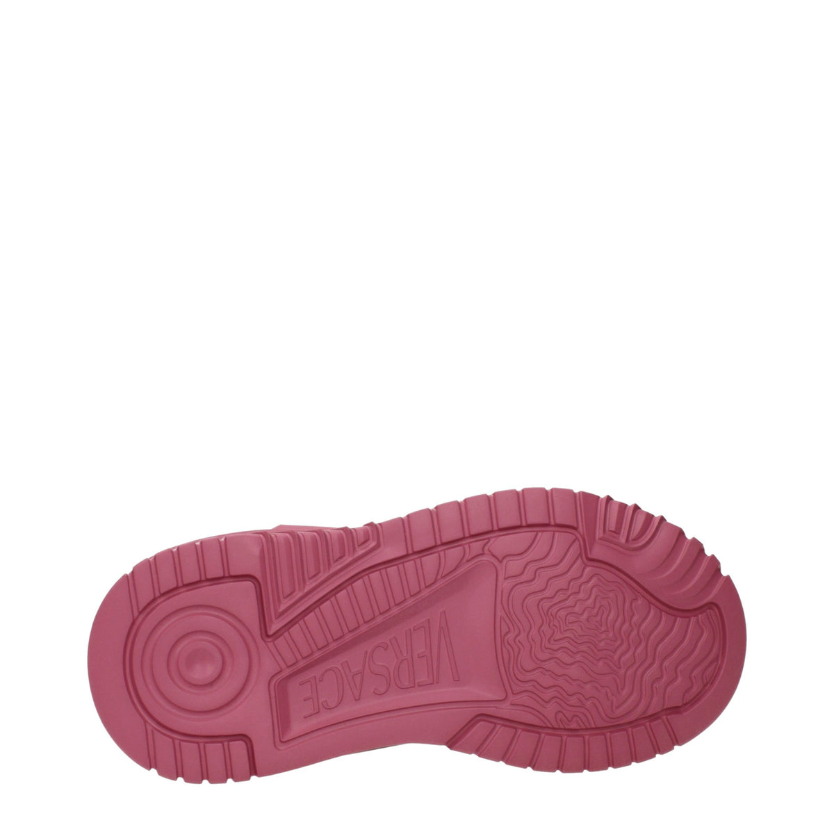 Baskets compensées Versace en cuir rose