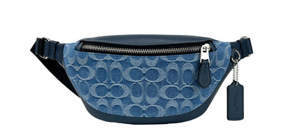 Sac banane Coach Warren Mini en toile Signature Denim