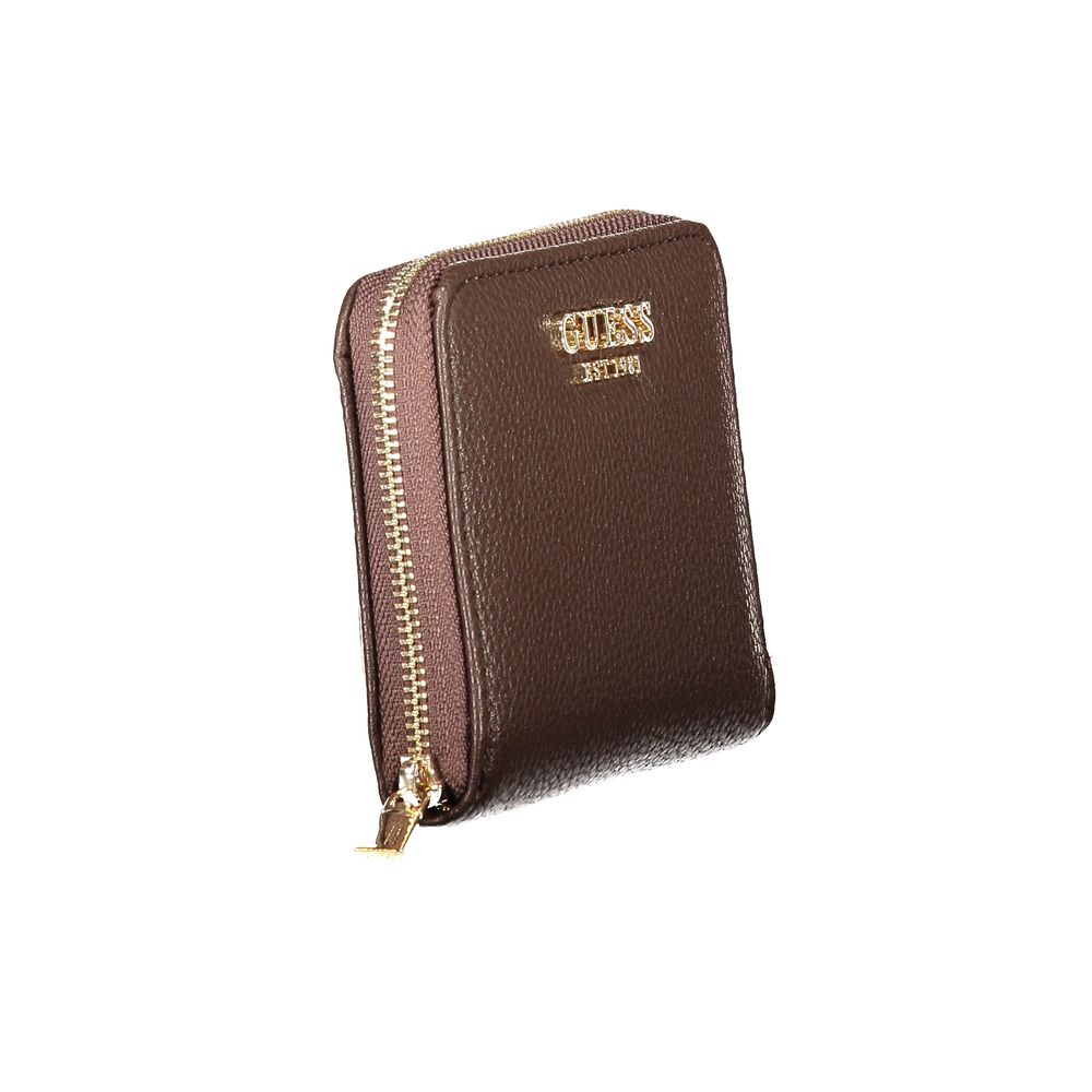 Portefeuille Guess Jeans marron en polyuréthane pour femme
