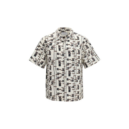Prada Beige Cotton Patterned Shirt