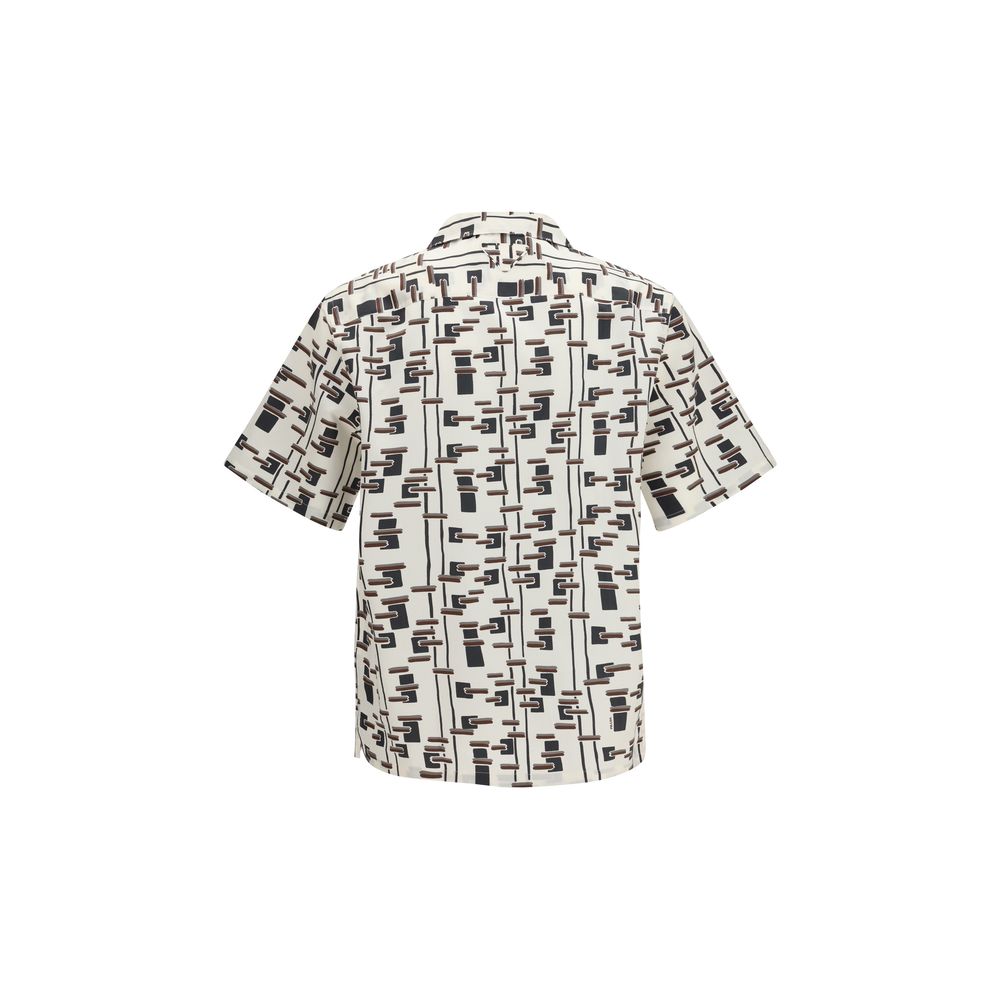 Prada Beige Cotton Patterned Shirt
