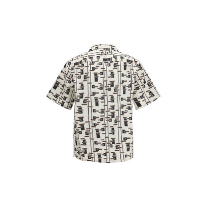 Prada Beige Cotton Patterned Shirt