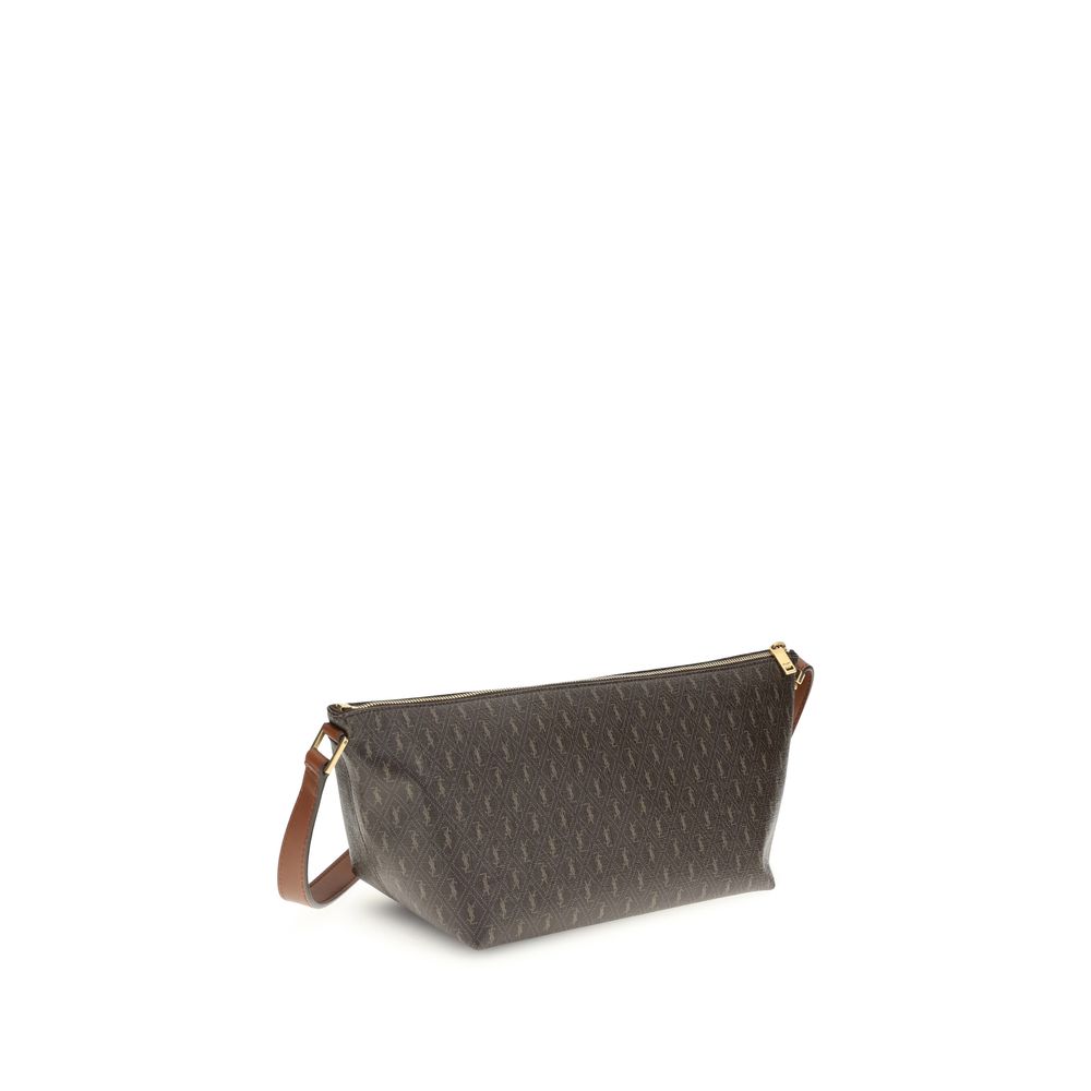 Sac à épaule Saint Laurent en cuir marron