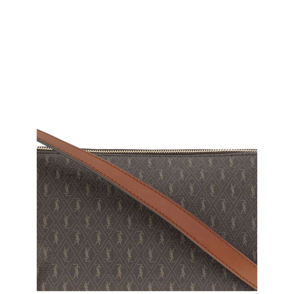 Sac à épaule Saint Laurent en cuir marron