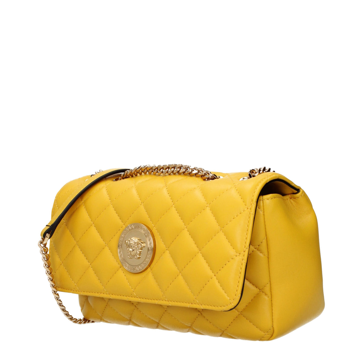 Sac à bandoulière Versace en cuir jaune