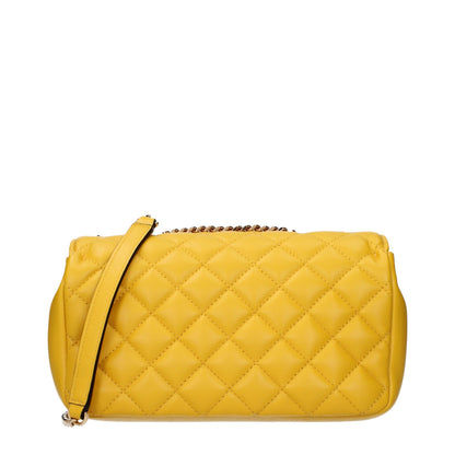 Sac à bandoulière Versace en cuir jaune
