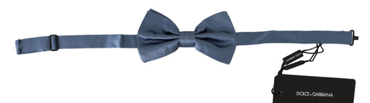 Pajarita ajustable de seda 100 % azul de Dolce & Gabbana