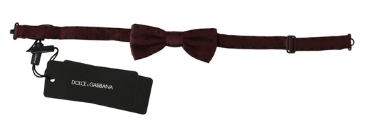 Pajarita Papillon Ajustable de Seda con Puntos Morados de Dolce & Gabbana