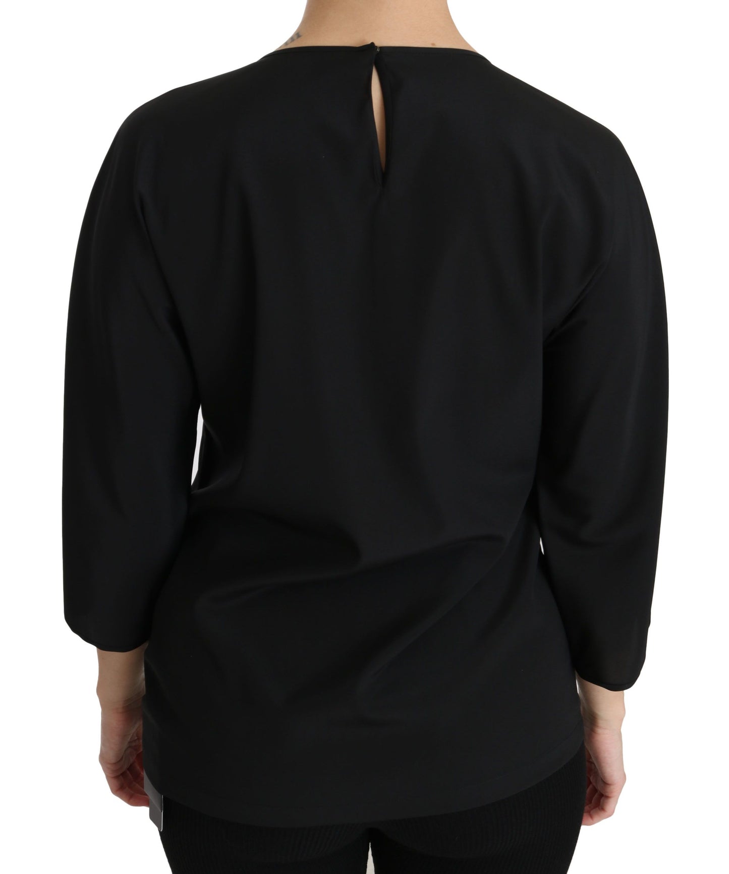 Dolce & Gabbana Blusa de seda negra #dgfamily