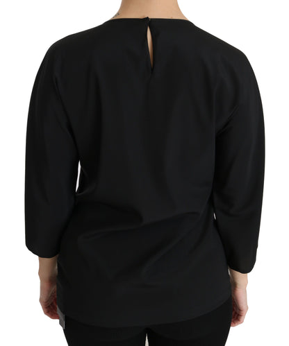 Dolce & Gabbana Blusa de seda negra #dgfamily