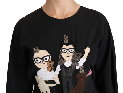 Dolce & Gabbana Blusa de seda negra #dgfamily