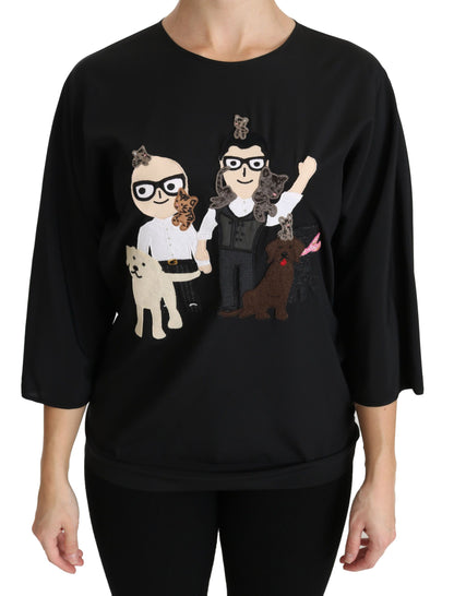 Dolce & Gabbana Blusa de seda negra #dgfamily