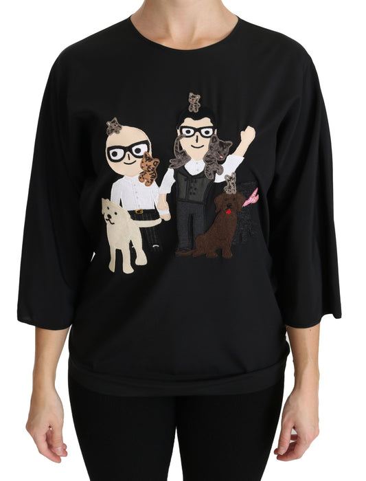 Dolce & Gabbana Blusa de seda negra #dgfamily