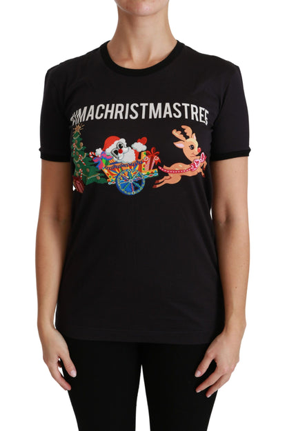 Dolce & Gabbana Negro #SoyUnÁrbolDeNavidad Camiseta de Cuello Redondo
