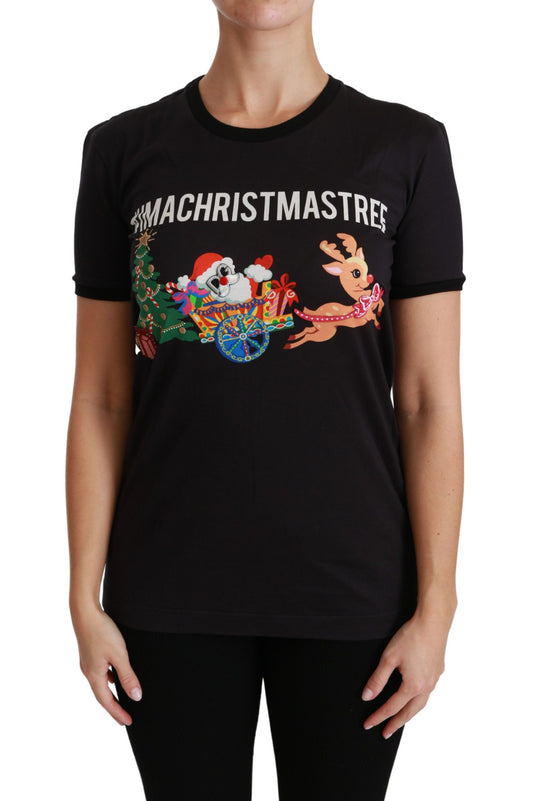 Dolce & Gabbana Negro #SoyUnÁrbolDeNavidad Camiseta de Cuello Redondo