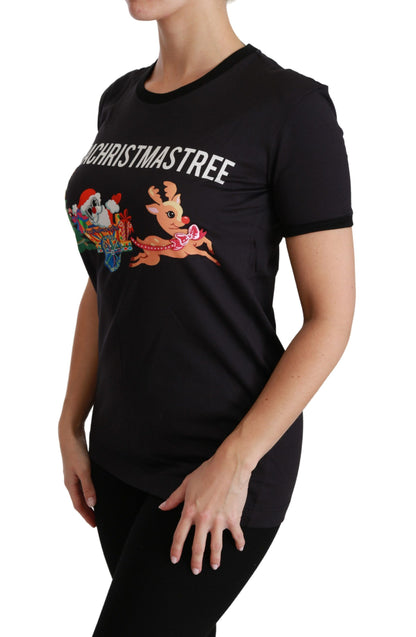 Dolce & Gabbana Negro #SoyUnÁrbolDeNavidad Camiseta de Cuello Redondo