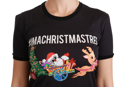 Dolce & Gabbana Negro #SoyUnÁrbolDeNavidad Camiseta de Cuello Redondo