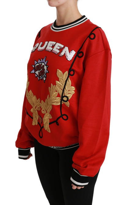 Suéter Dolce & Gabbana Red Queen Love con lentejuelas