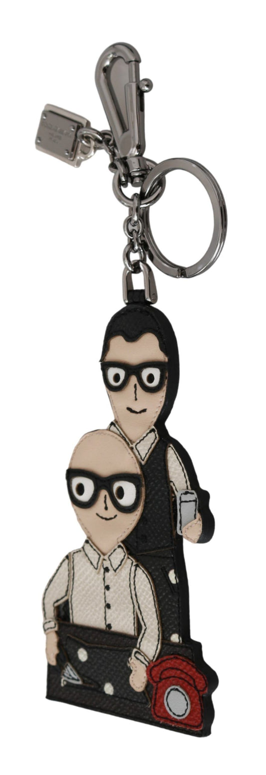 Llavero con insignia del logo #DGFAMILY de cuero Dolce & Gabbana Dominico Stefano