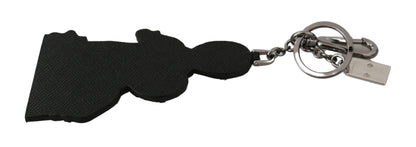 Llavero con insignia del logo #DGFAMILY de cuero Dolce & Gabbana Dominico Stefano