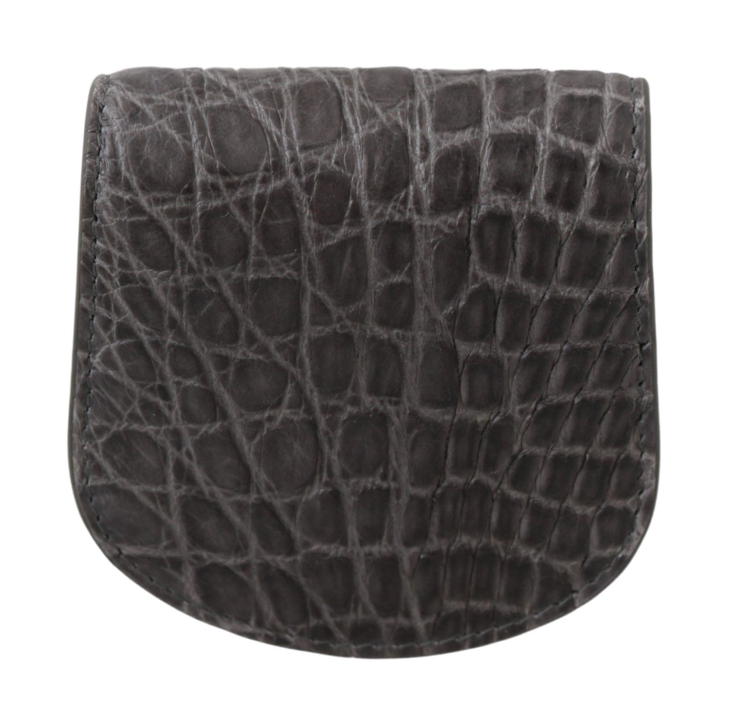 Estuche tipo cartera de bolsillo para condones Dolce & Gabbana de piel exótica gris