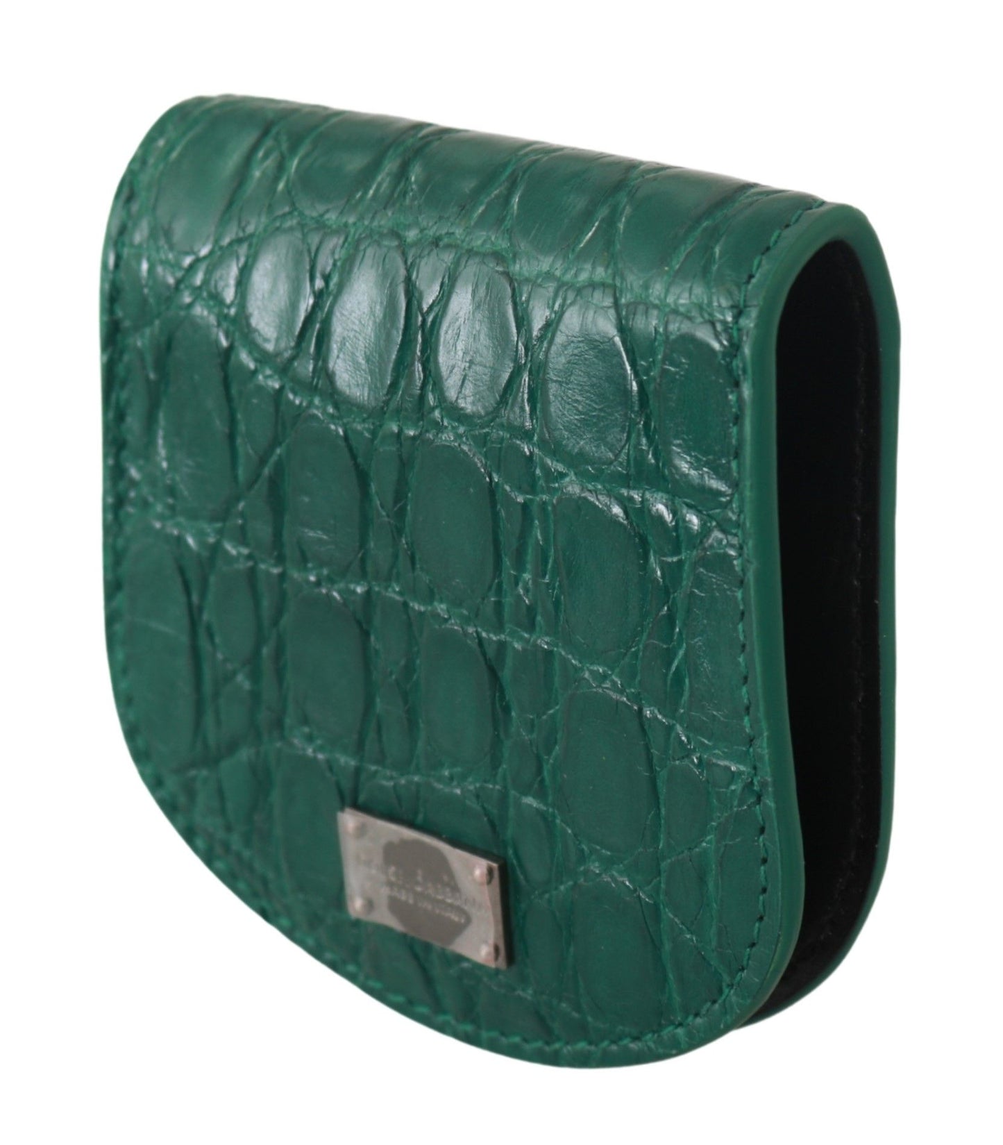 Estuche/Billetera de Dolce & Gabbana de pieles exóticas verdes para condones
