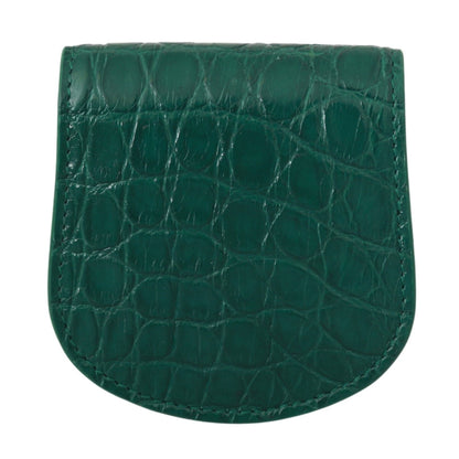 Estuche/Billetera de Dolce & Gabbana de pieles exóticas verdes para condones