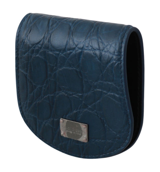 Estuche para condones de bolsillo de cuero azul Dolce & Gabbana