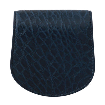 Dolce & Gabbana Tarjetero de Bolsillo Azul Billetera Estuche para Preservativos de Piel Exótica Azul