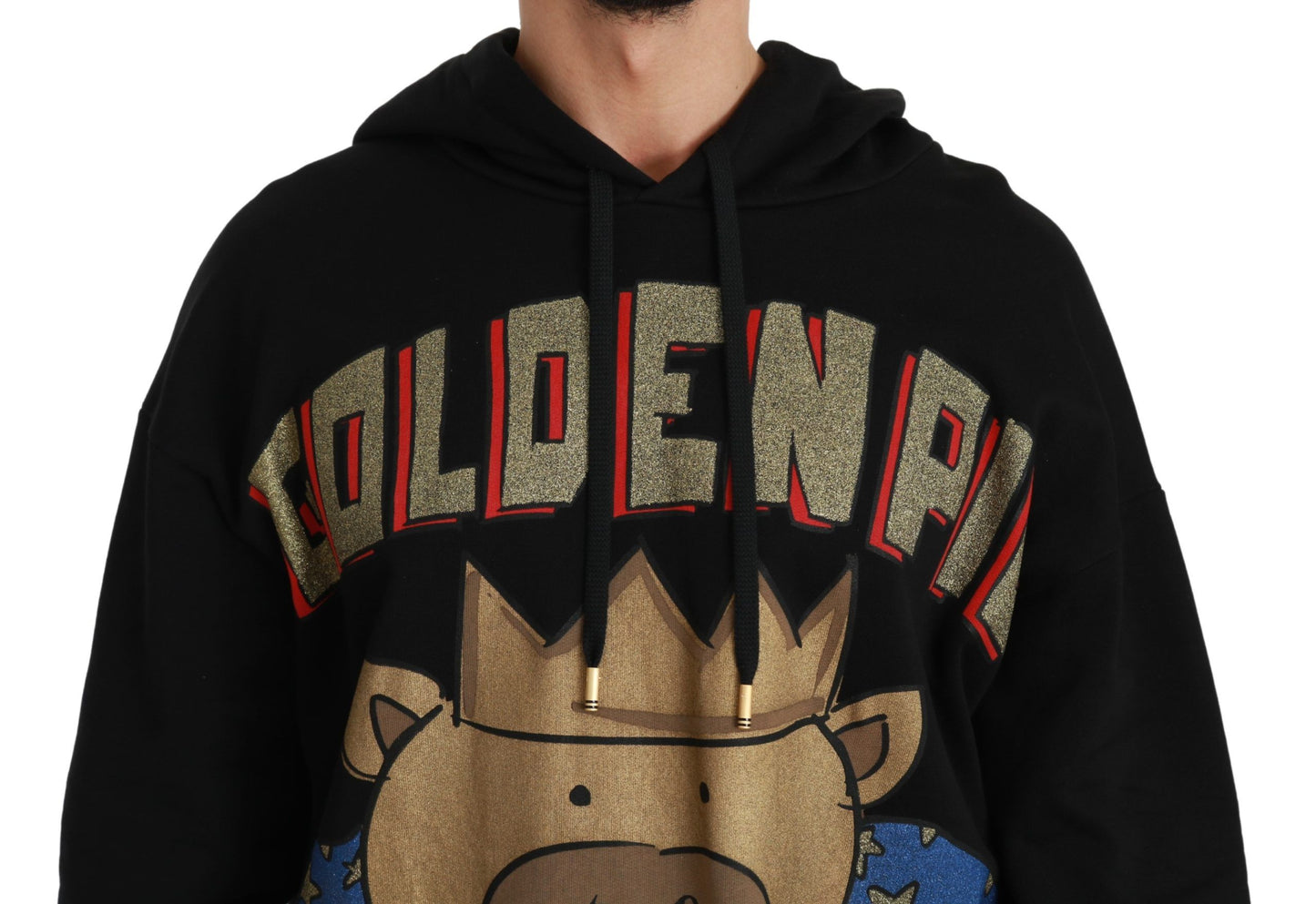 Sudadera negra Dolce & Gabbana con capucha "Cerdo del Año"
