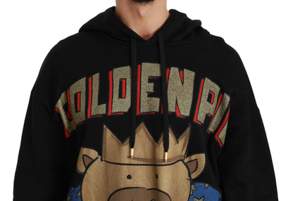 Sudadera negra Dolce & Gabbana con capucha "Cerdo del Año"