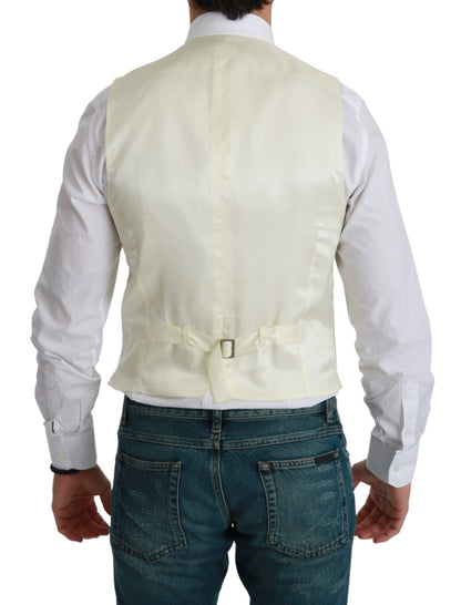 Dolce & Gabbana Chaleco Blanco Formal de Lana