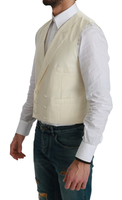 Dolce & Gabbana Chaleco Blanco Formal de Lana