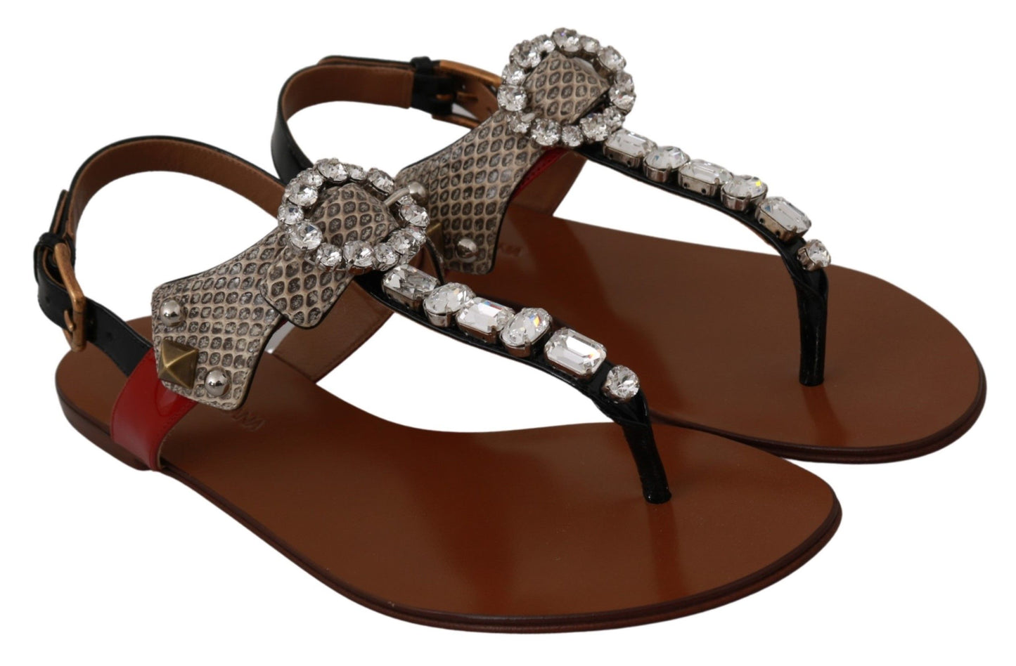 Chanclas de cristal de piel Ayers de Dolce & Gabbana