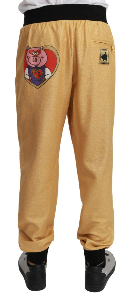 Pantalones de algodón para hombre Dolce & Gabbana Gold Año del Cerdo