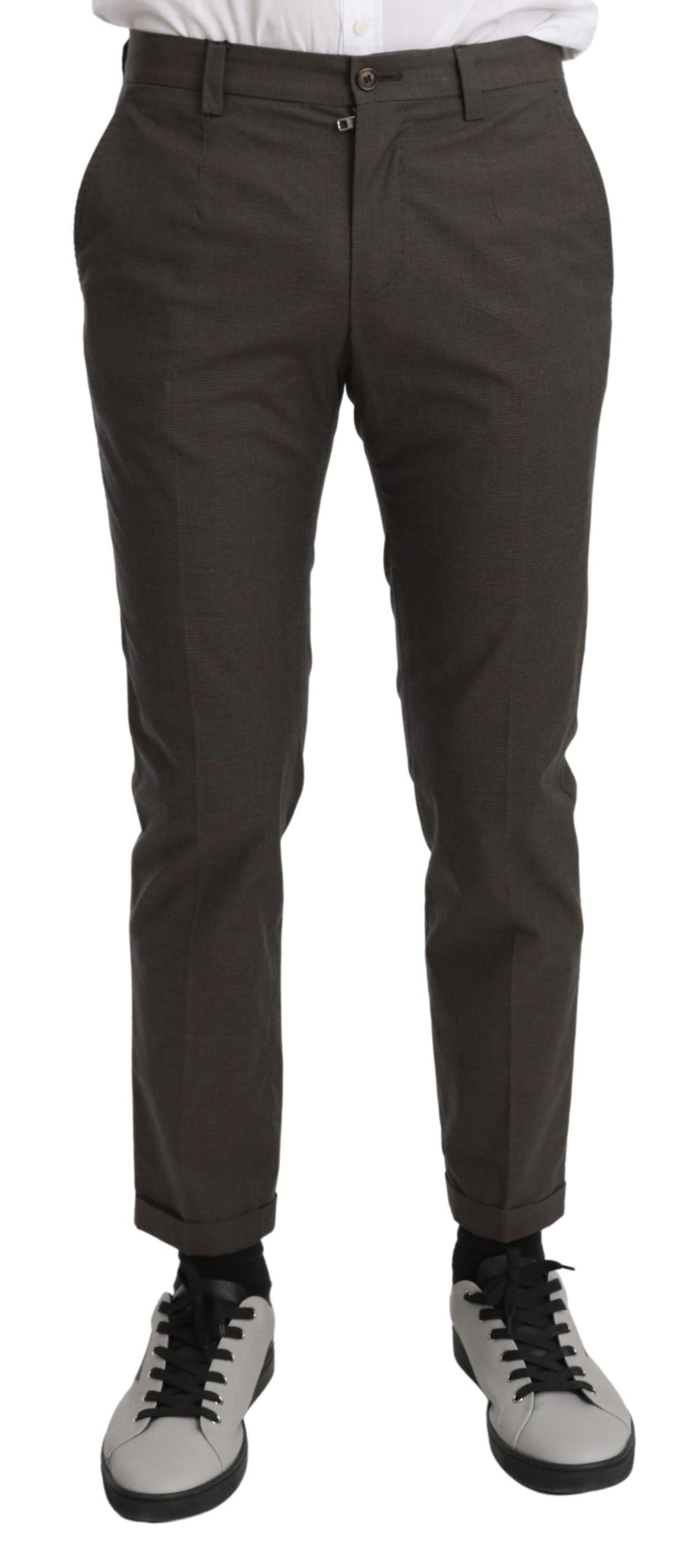 Pantalones casuales Dolce & Gabbana marrones para hombre, 100% algodón