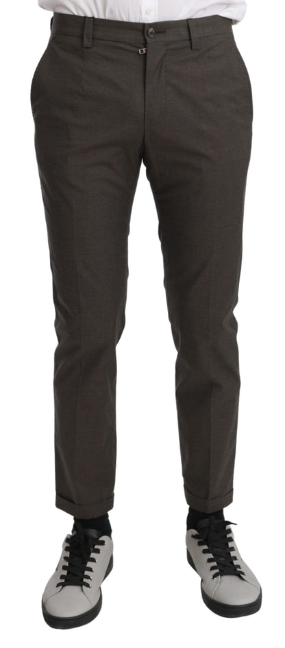 Pantalones casuales Dolce & Gabbana marrones para hombre, 100% algodón