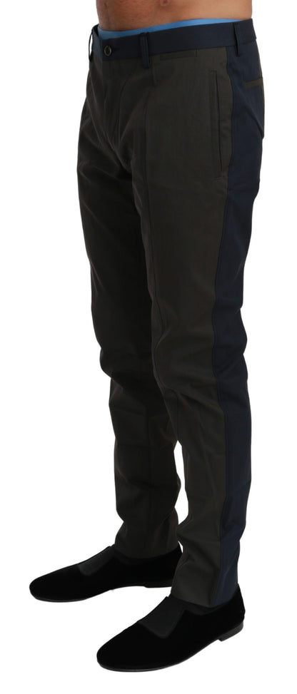Pantalón Dolce & Gabbana de algodón a rayas grises y azules