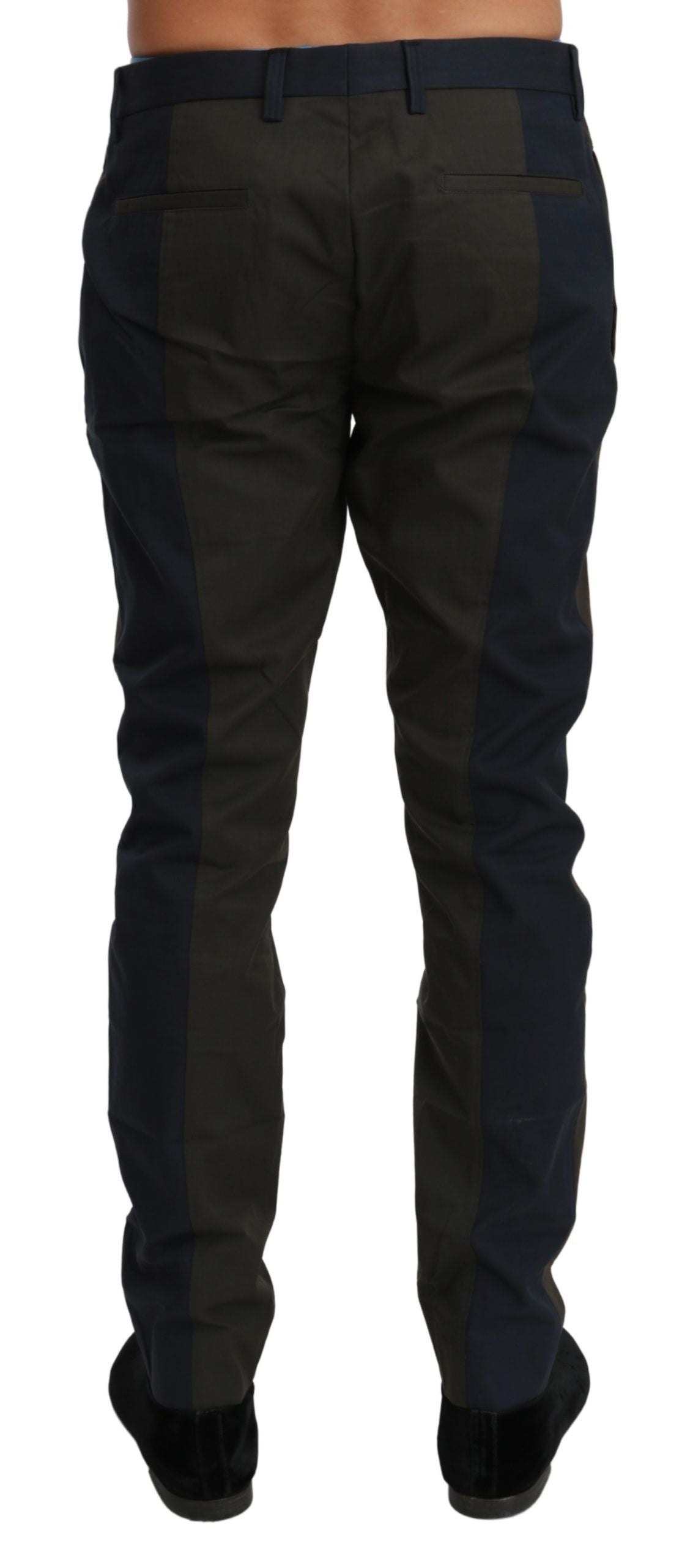 Pantalón Dolce & Gabbana de algodón a rayas grises y azules