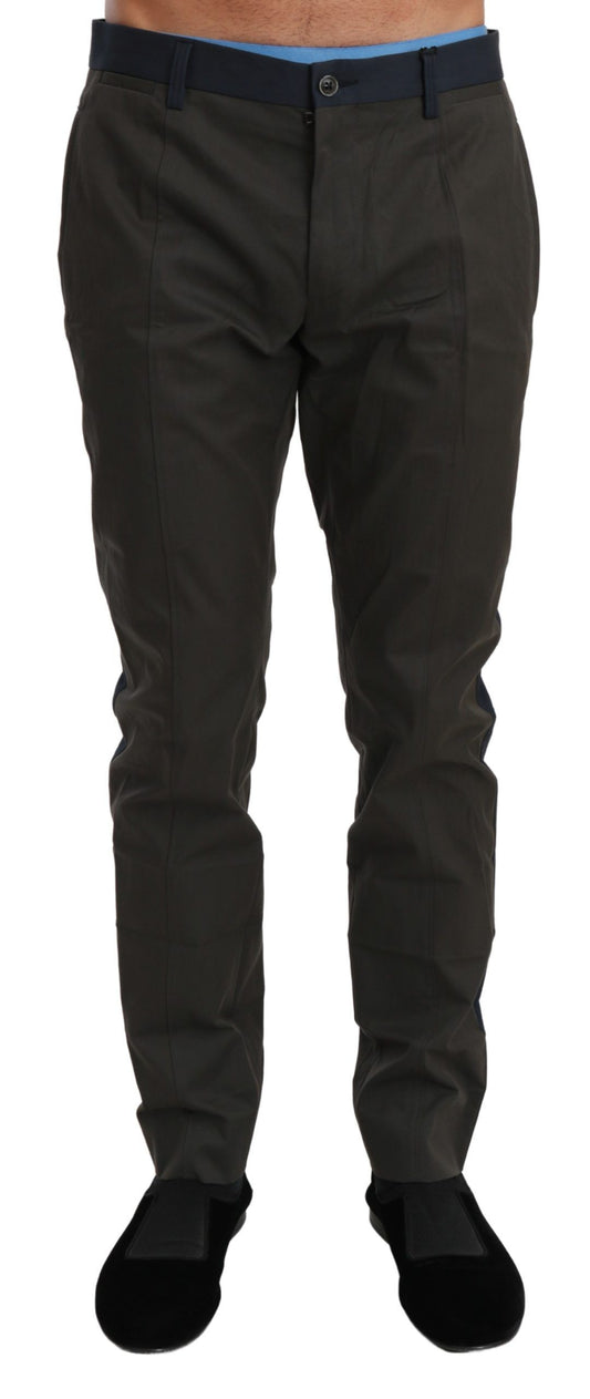 Pantalón Dolce & Gabbana de algodón a rayas grises y azules