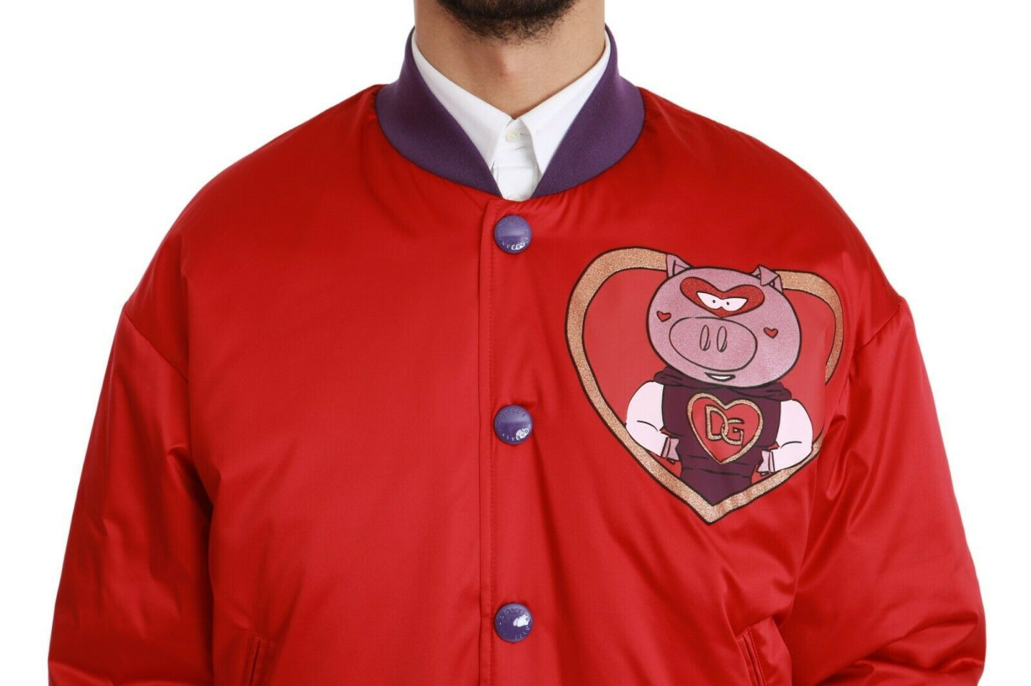 Chaqueta bomber roja AÑO DEL CERDO de Dolce & Gabbana