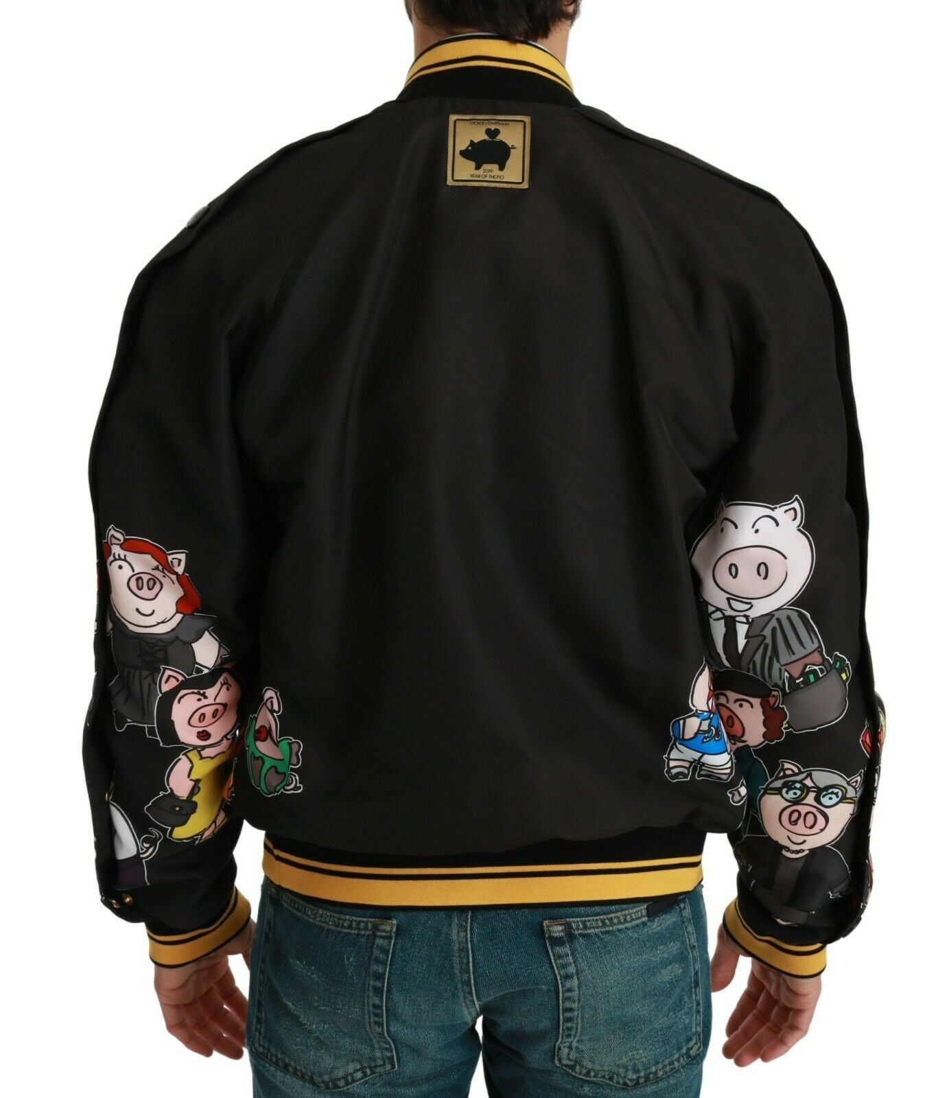 Chaqueta bomber negra DOLCE & GABBANA AÑO DEL CERDO