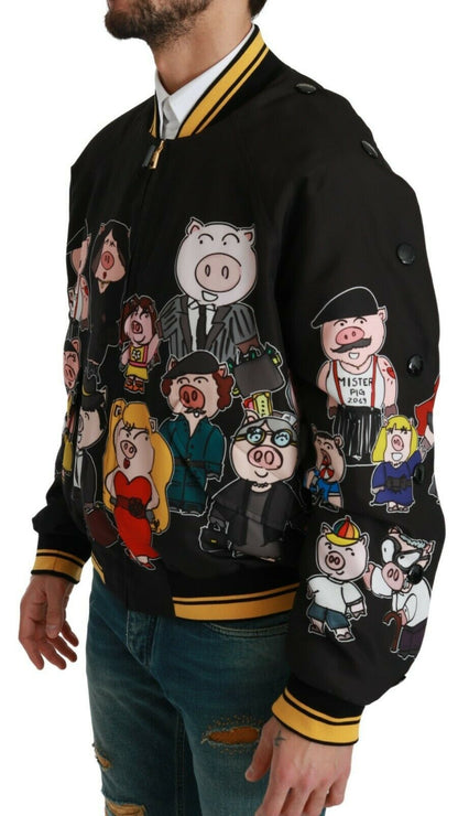 Chaqueta bomber negra DOLCE & GABBANA AÑO DEL CERDO