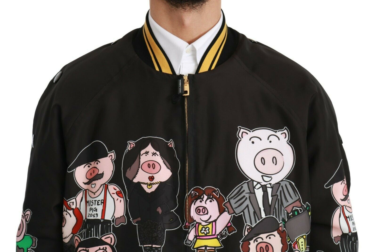 Chaqueta bomber negra DOLCE & GABBANA AÑO DEL CERDO