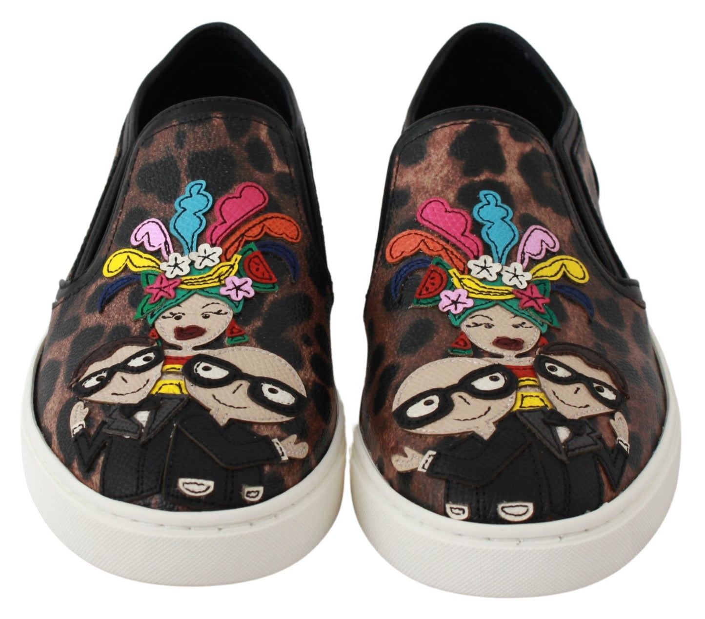 Zapatos Loafers de Leopardo de Cuero Dolce & Gabbana #dgfamily