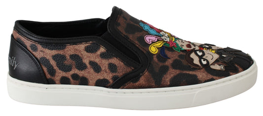 Zapatos Loafers de Leopardo de Cuero Dolce & Gabbana #dgfamily